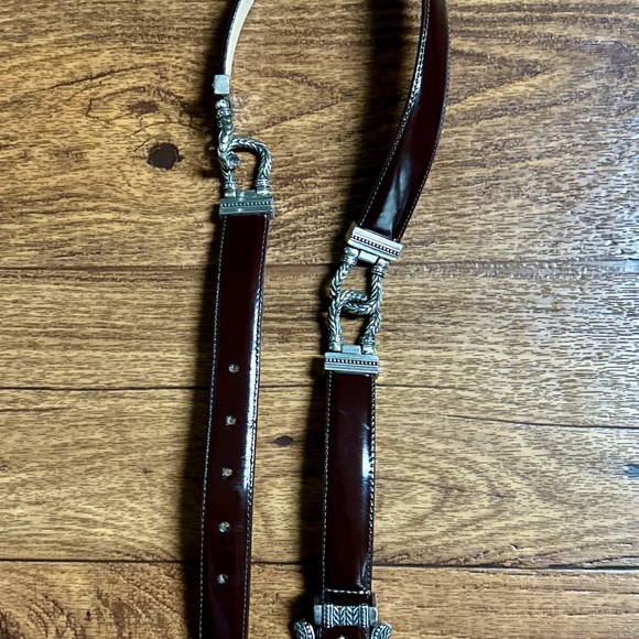 Brighton • 1996 • Medium • Brown Leather • Silver Metal Chain • Western • Belt - Picture 12 of 16